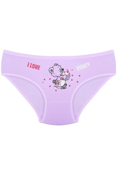 Onurel 5'li Asorti Renk Baskılı Kız Çocuk Külot