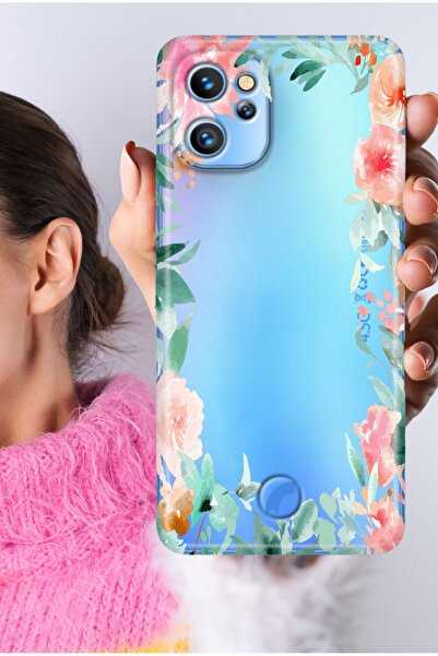 Reeder S19 Max Pro Kılıf S19 Max Pro Şeffaf Silikon Baskılı Çerçeveİmaj