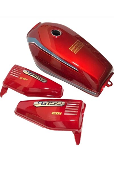 ÇELİKLER MOTOR Cg Benzin Deposu Kırmızı Yan Kapak Takım