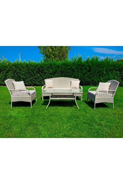 VAVRATTAN Sardes Bahçe Balkon Oturma Takımı Kum