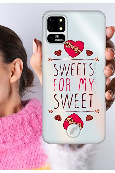 Reeder S19 Max - S19 Max L Kılıf Uyumlu Şeffaf Silikon Baskılı For Sweet