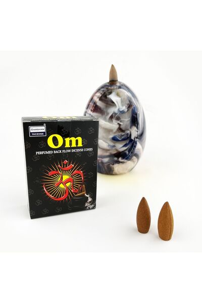 Darshan Incense OM Geri Akış (back Flow) Tütsü 10 Adet