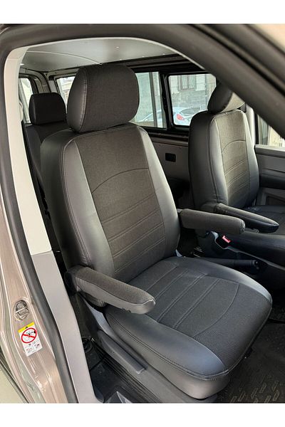 Volkswagen غطاء مقعد السيارة المتوافق مع TRANSPORTER 4+1 بين 2015-2024 T6-T7