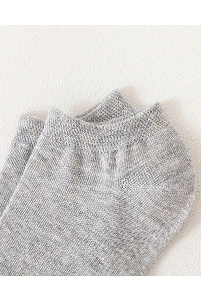 Mudizone Unisex γκρι αθλητικά παπούτσια - Σετ 6 ζευγαριών κάλτσες κάτω από τον αστράγαλο