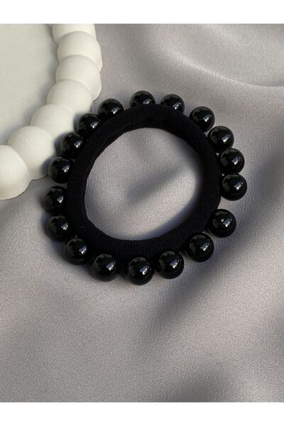 TwinsSis Store Cataramă din cauciuc cu detalii de perle negre