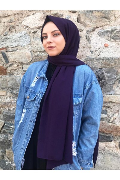 Stella Kadın Mor Medine İpeği Şal 75x200 cm
