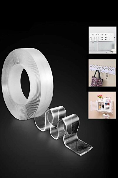 YDGR 18mm 5 Metre Çift Taraflı Nano Teknolojili Süper Güçlü Bant Extra Güçlü Duvar Çerçeve Taşıyıcı