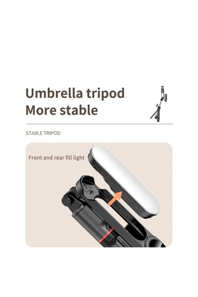 Asfal Işıklı 3 Renkli Uzaktan Kumandalı 110 Cm Tripod, Özçekim Ve Selfie Çubuğu Yatay Ve Dikey Kullanım