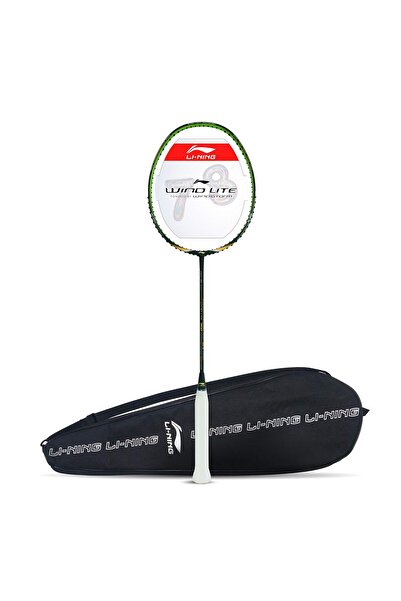 Li-Ning Wind Lite 700 Carbon Fibre Unstrung Badminton Racket with Free Full Cover, Black/Gold, s1