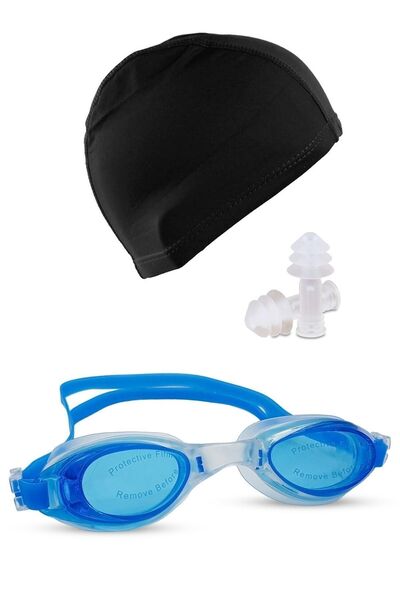 Tosima Special Boxed Swimming Set Antifog Silicone Swimming Goggles Lycra Cap...