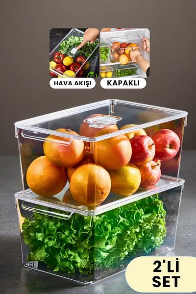 Espas Home Closet Shop Refrigerator - Organizer Organizer Set of 2 (Maxi)