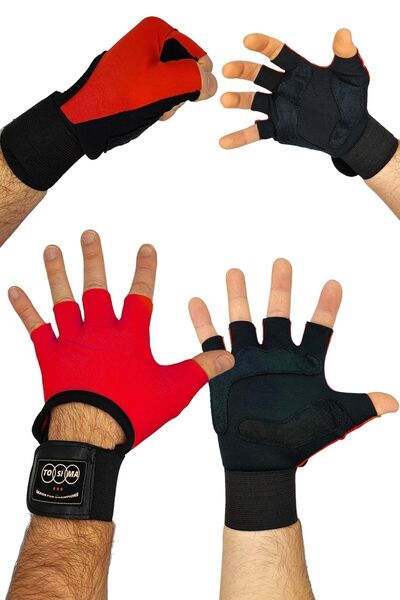 Tosima قفازات اللياقة البدنية - قفازات تدريب الوزن مع ضمادة للمعصم