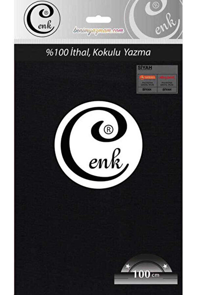 Cenk Düz Renk 100 cm Poşetli Yazma - 999 Siyah