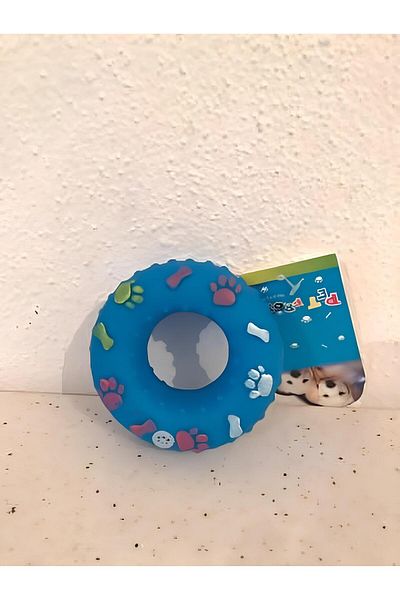 Milena Life 1 Piece Bagel Colored Plastic Cat Dog Toy with Sound - 7 cm