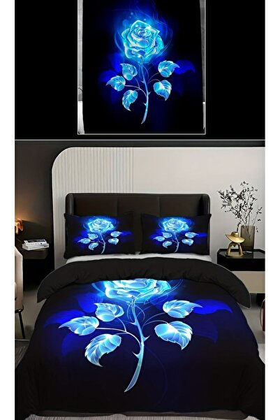 Elmas Dizayn طقم غطاء لحاف مزدوج من القطن والساتان - 240x260 سم، 140x240 سم، ...