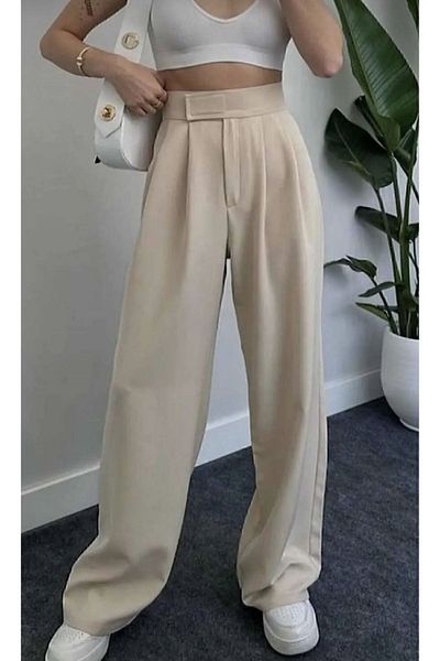 Pubi WOMEN'S HIGH WAIST VELCRO PALAZZO PANTS (you can check our size chart)