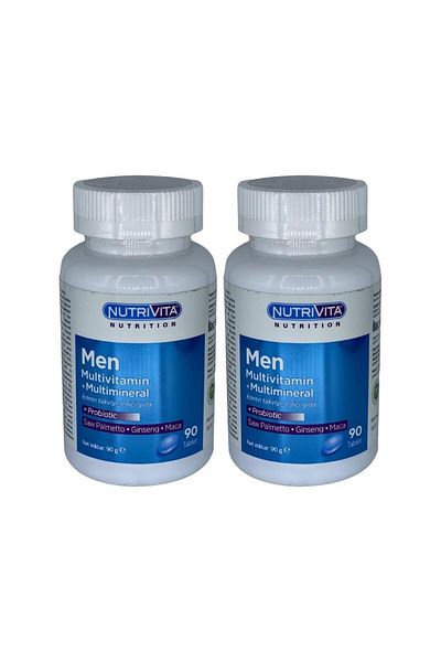 Nutrivita Nutrition 2-pack 90 Tablets for Men -MultivitaminandMultimineralProbioticSawPalmettoGinsengMaca