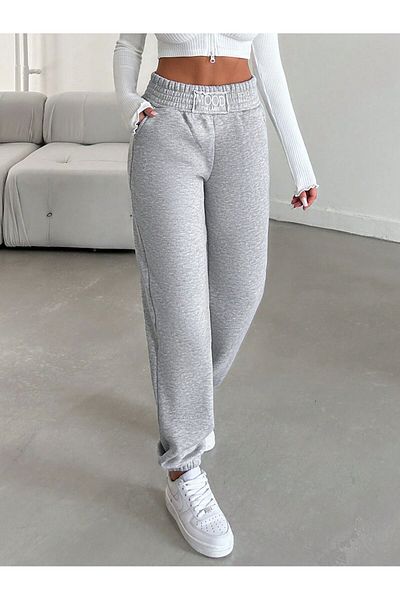 Basko fashion Γκρι 3ip Hooded Mood Sweatpants