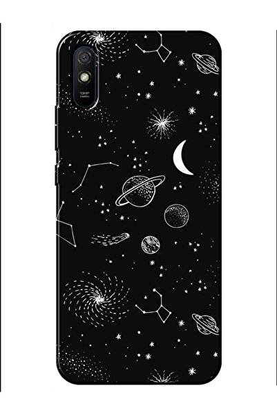 CONSTRAİN Redmi 9A Gezegenler Siyah Telefon Kılıfı
