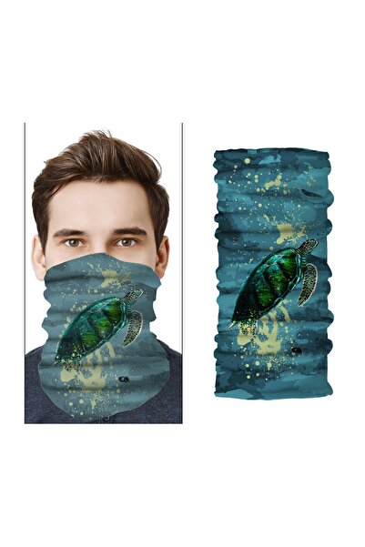 FG KONNİCHİWA Caretta Caretta Motor Cycling Mască de față în aer liber cu model Buff Gât Guler Bandana Balaklava