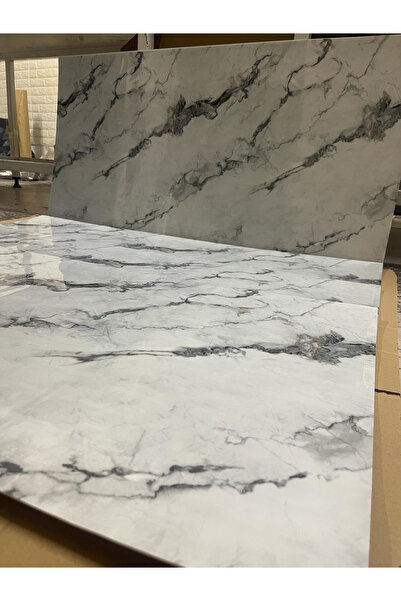 Tetik 5 adet 60x30 gri mermer desenli kendinden yapışkanlı duvar paneli