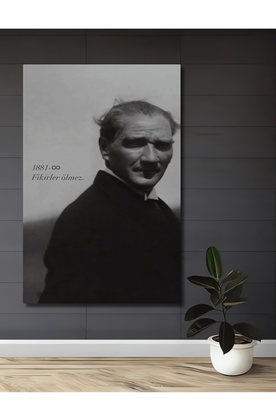 Teona Ahşap Dekoratif Ahşap Tablo Mustafa Kemal Atatürk fikirler Ölmez