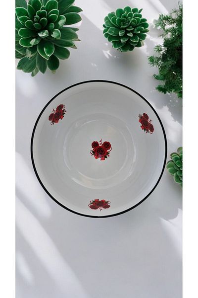 emaye market 32cmDeep Plate DoughLegeniSalad Dumplings and Vicious Mixing Bowl