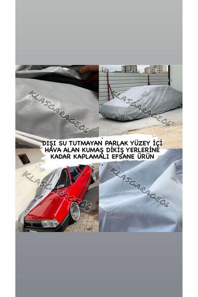 KLASGARAGE TOFAŞ BRANDA 4 MEVSİM SU GEÇİRMEZ İÇİ MÜFLONLU