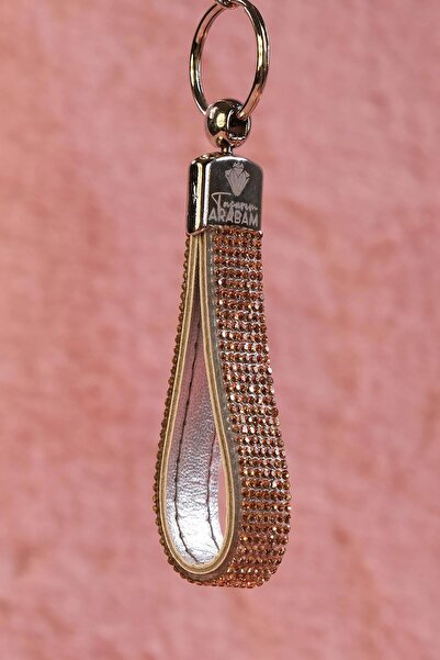 TASARIM ARABAM ATİKE ELİF AKIN Μπρελόκ με λεπτομέρεια από πέτρα σε χρυσό χρώμα