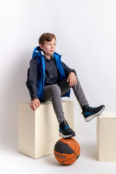 kids A more Stewart Single Velcro and Elastic Leather Boy's Boots Black