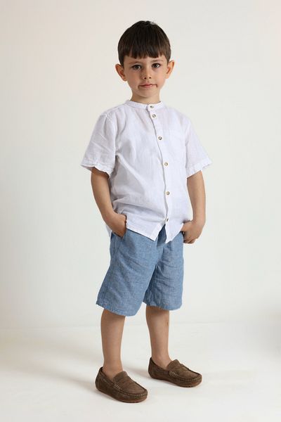 kids A more Limburg Leather Boys' Loafer Shoes Sand Color