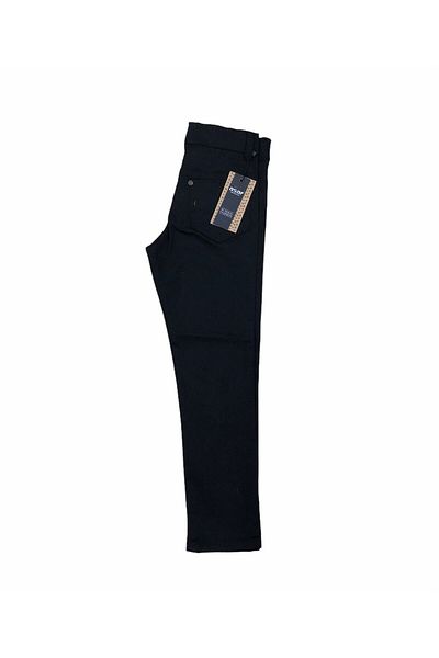 Dıgıl Kids Black Lycra Sports Model Canvas School Pants - with Elastic Inside