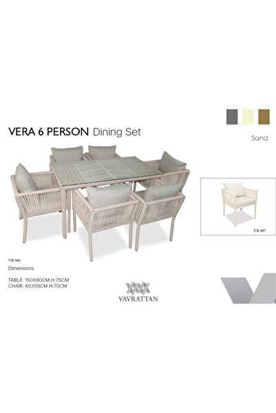 VAVRATTAN Vera Yemek Takımı 6 Kişilik Kum Rengi