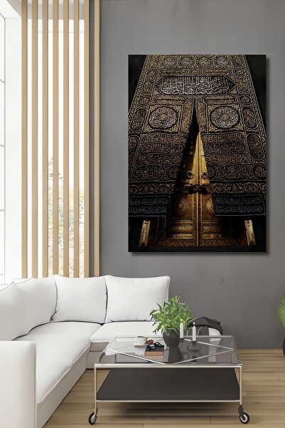 Teona Ahşap Dekoratif Ahşap Tablo İslami Kabe Kapısı