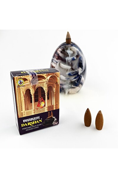 Darshan Incense BAHARAT Geri Akış (back Flow) Tütsü 10 Adet