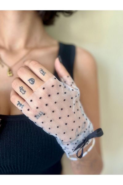 VENÜS MODA by Pınar فستان من التول المنقط - فستان سهرة، حفلة، فستان بدون أصابع