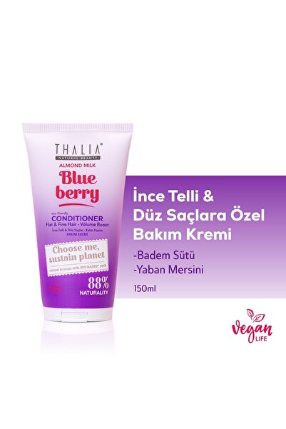 Thalia Badem Sütü & Yaban Mersini Özlü İnce Telli & Düz Saçlar İçin Bakım Kre...