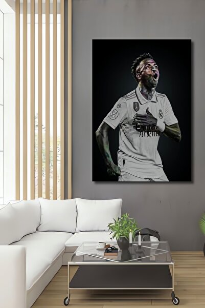 Teona Ahşap Dekoratif Ahşap Tablo Vinicius Junior Duvar