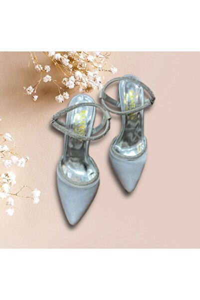 Hızlı Al Камінь Детальний Сатен Товстий Каблук Вечірнє Плаття