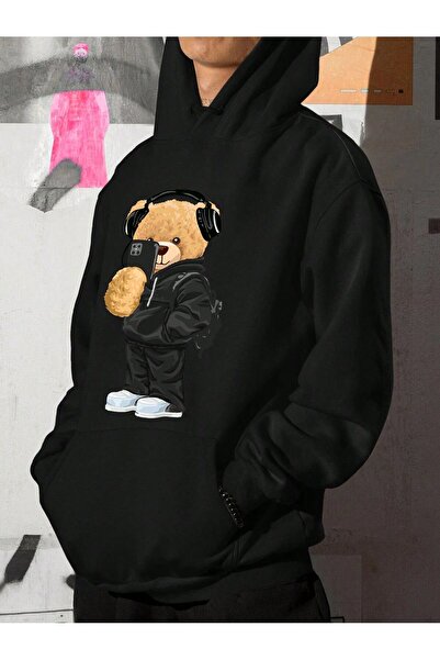 MODAVİBE Hanorac cu glugă cu imprimeu pentru bărbați Modavibe