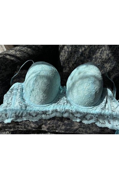 Natavan Sutien albastru din dantela