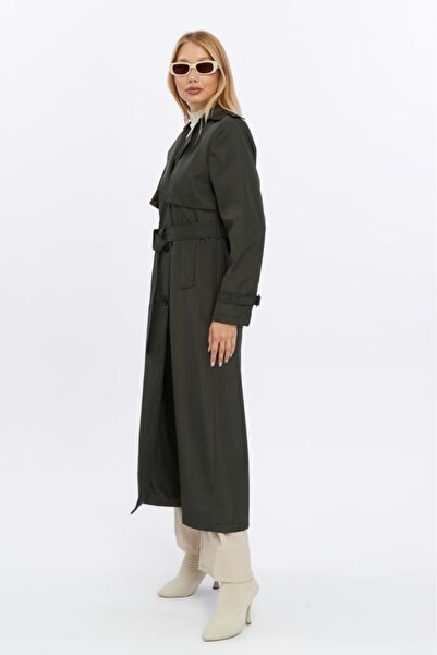 Jamila Çift Kapaklı Uzun Boy Kadın Trençkot