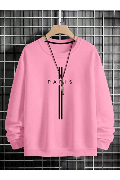 MODAVİBE UNİSEX OVERSİZE BASKILI SIFIR YAKA SWEATSHİRT