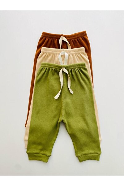 EFU BABY 3'lü %100 Pamuklu Kısa Kol Bebek Body Pantolon Takım