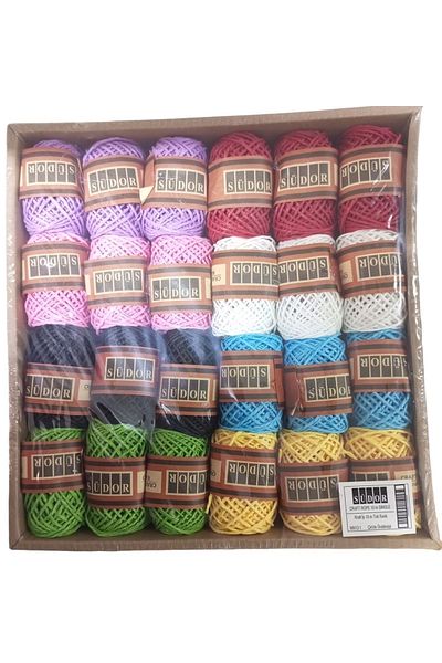 Kezban Tekstil Südor Kraft Paper Rope 3 Πλαίσιο 8 Χρώματα 24 Τεμάχια 10 Mt Αντιολισθητικό 10mm