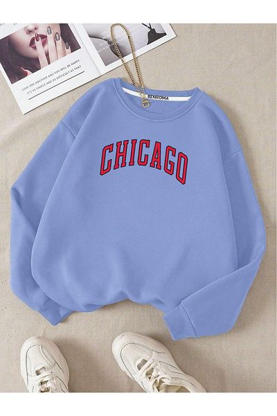 BENROMA Φούτερ UNISEX Oversize - CHICAGO Printed, Crew Neck