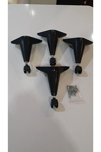 MUTLU ALIŞVERİŞ MERKEZİ Tekerlekli Sihirli Sehpa Masa Ayağı 360 Derece Dönebilen 17 Cm 4 Adet Siyah. Vida Hediyeli!!!