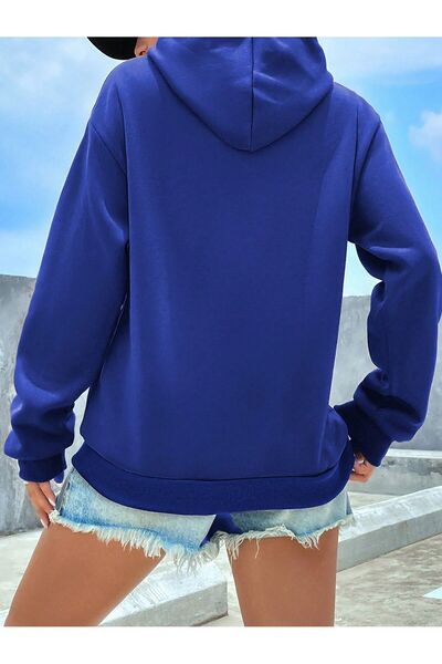 MODAVİBE KADIN SWEETSHİRT OWERSIZE RAHAT KALIP 2İPLİK KAPŞONLU