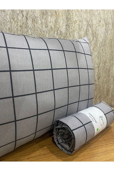 uykulife home collection Uykulife Smoked Plaid - Double Elastic Sheet Set