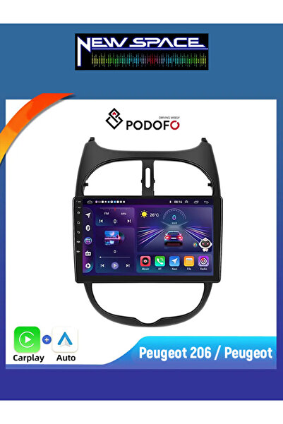 NEWSPACE PEUGEOT 206 ANDROİD 2GB RAM 32GB ROM CARPLAY NAVİGASYON MULTİMEDYA